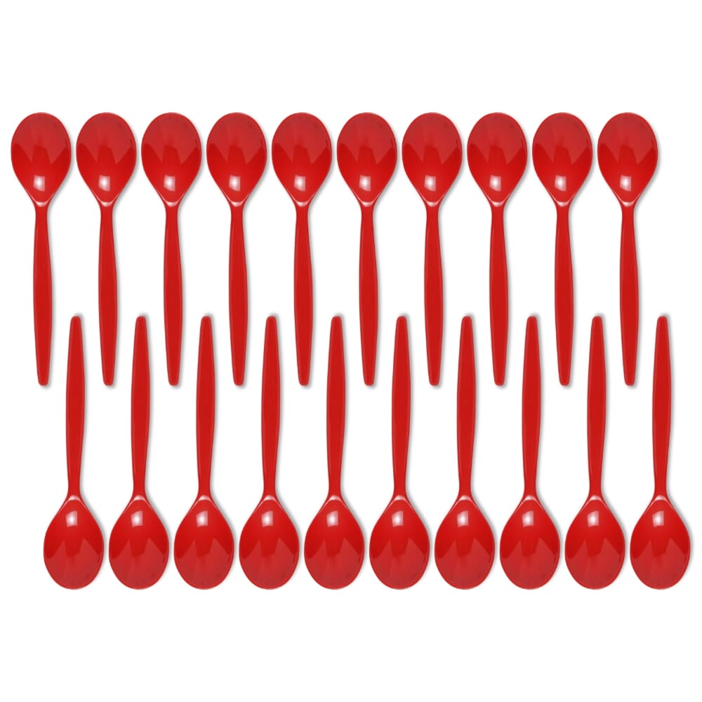 antibacterial spoon red pack of 20