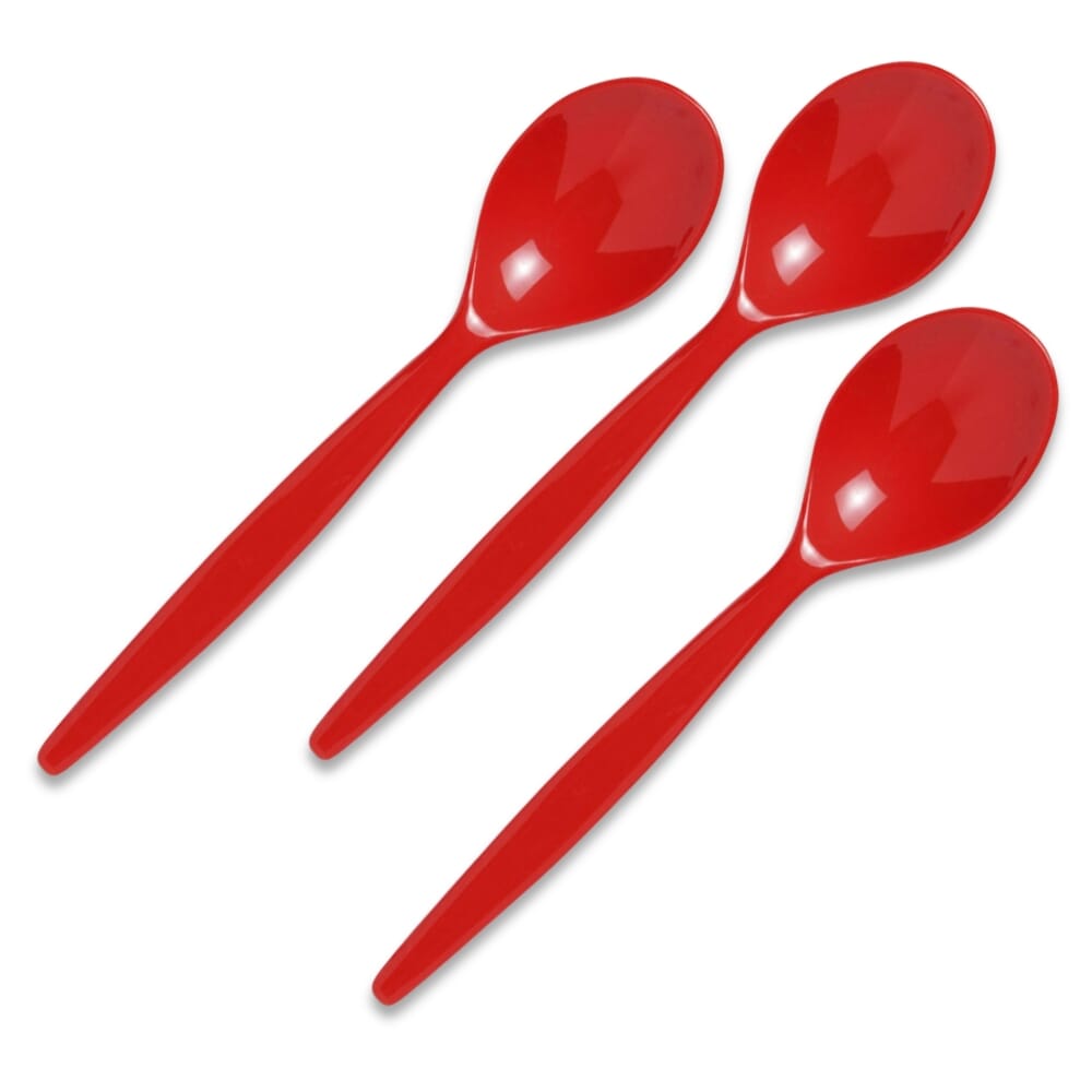 Antibacterial Spoon Red Pack of 3