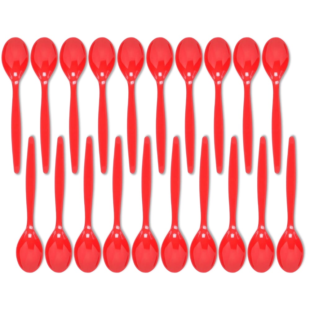 View Antibacterial Teaspoon Red Pack of 20 information