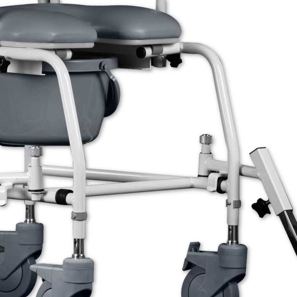 aqua libra shower commode chair close up