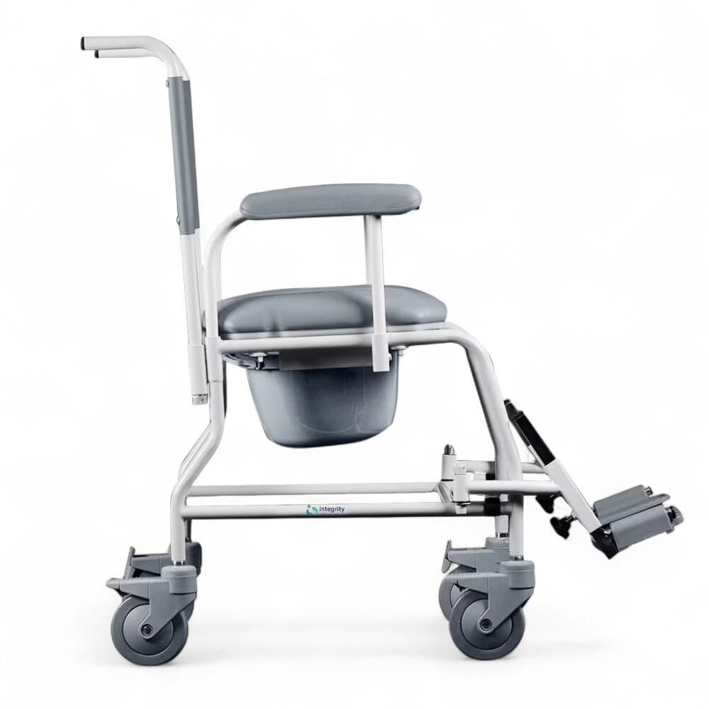 aqua libra shower commode chair side view