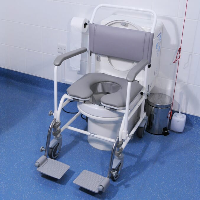 aquamaster a06 attendant propelled shower commode chair