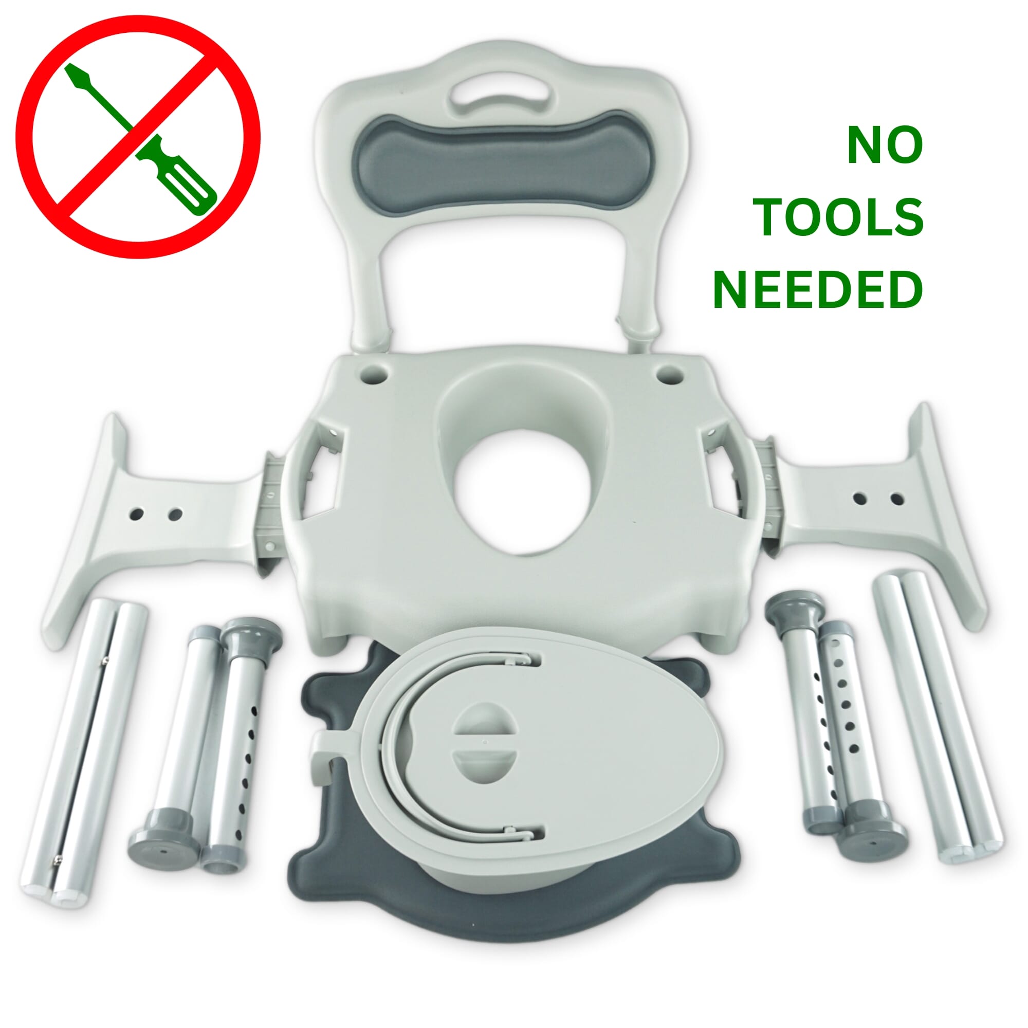 aquarius shower commode chair no tools