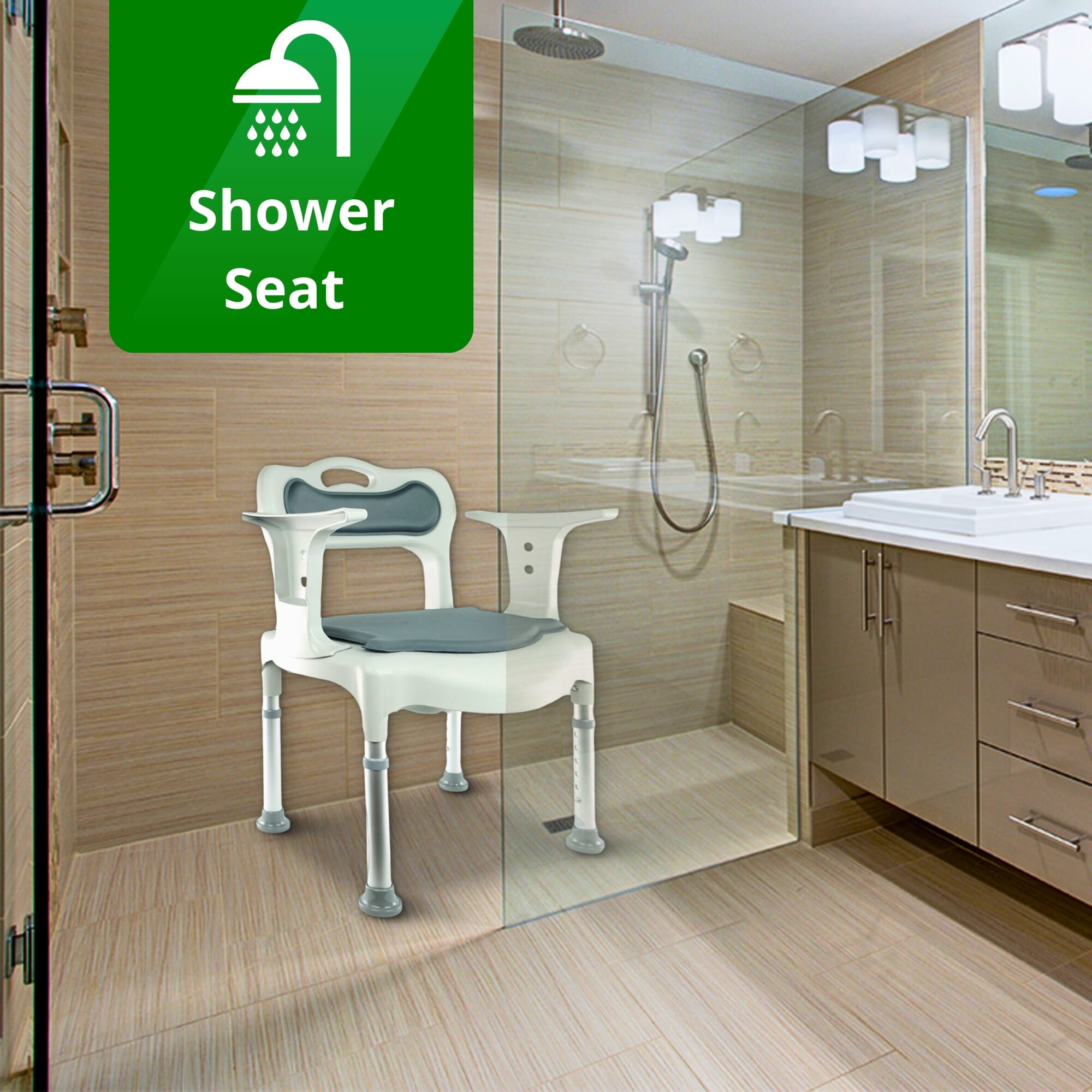 aquarius shower commode chair shower seat