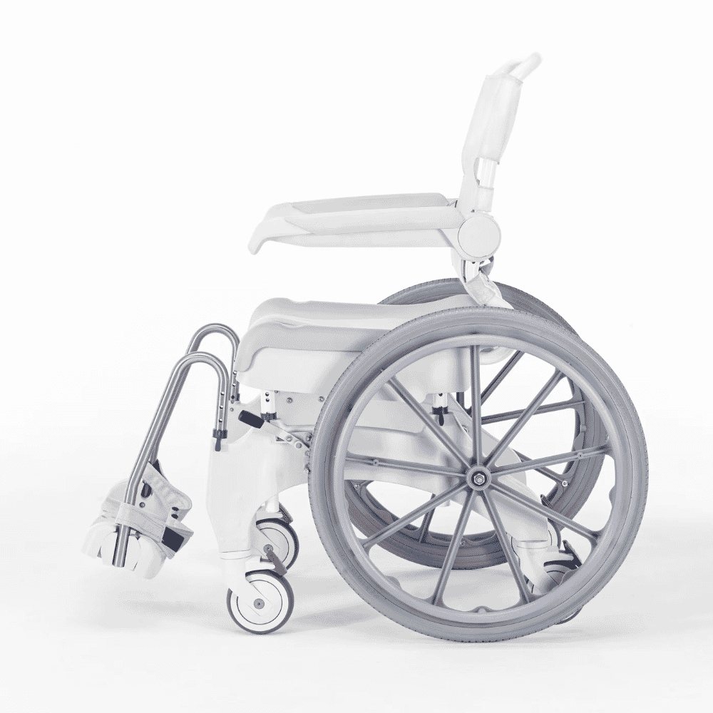 aquatec ocean ergo self propelled shower commode chair side