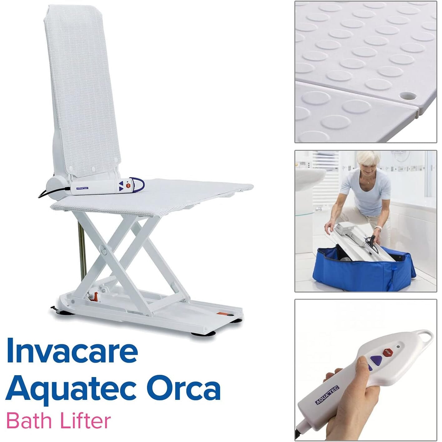 aquatec orca bath lift showing more detail