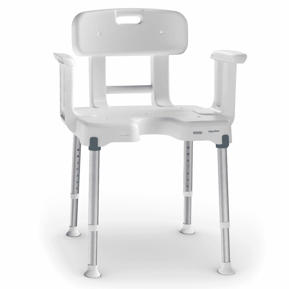 aquatec pure isla shower chair with armrests and backrest