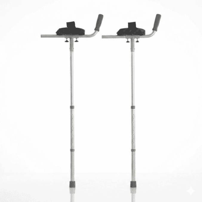 arthritic crutches pair