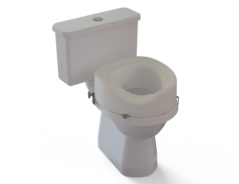 Ashby Sloped Raised Toilet Seat Right Hand Side from Essential Aids
