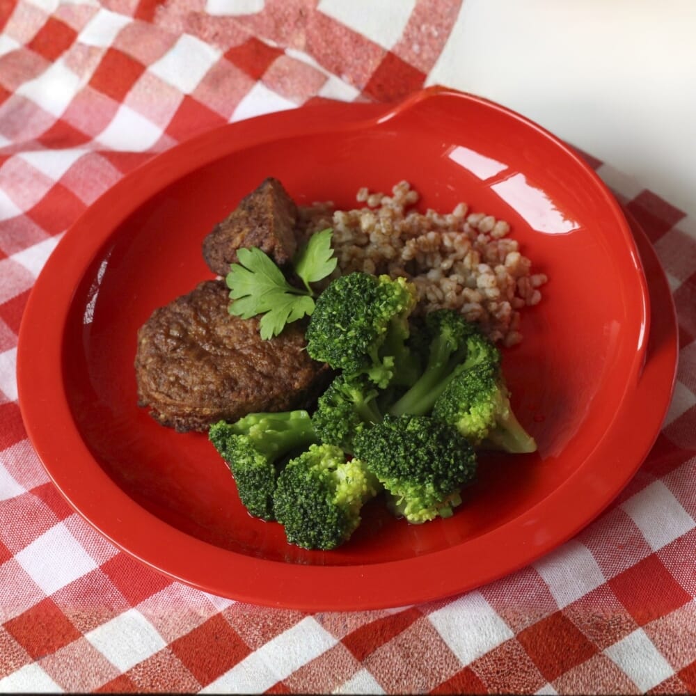 assisted living plate red lifestyle