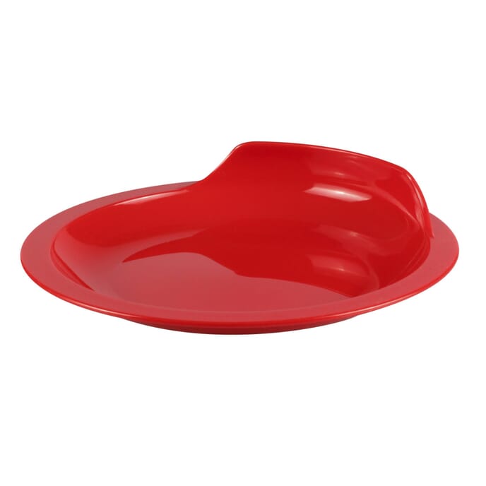 assisted living plate red