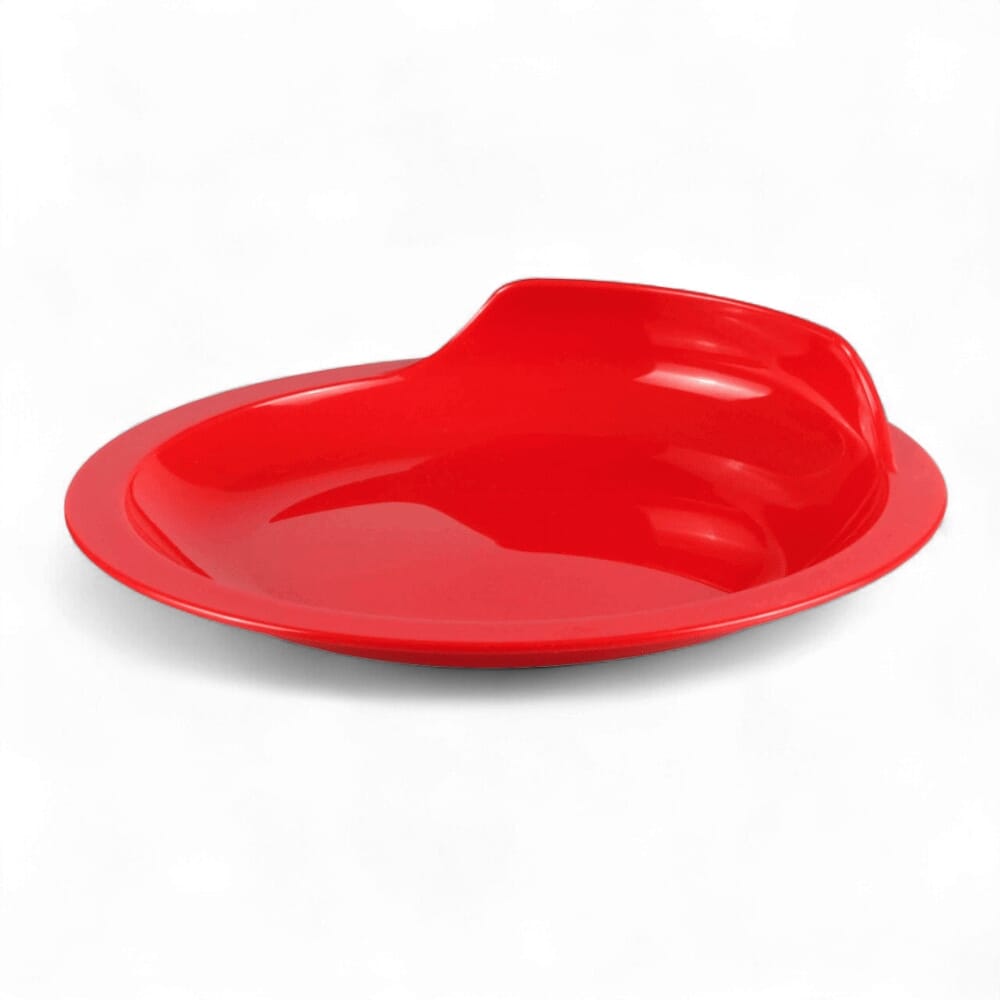 assisted living plate red