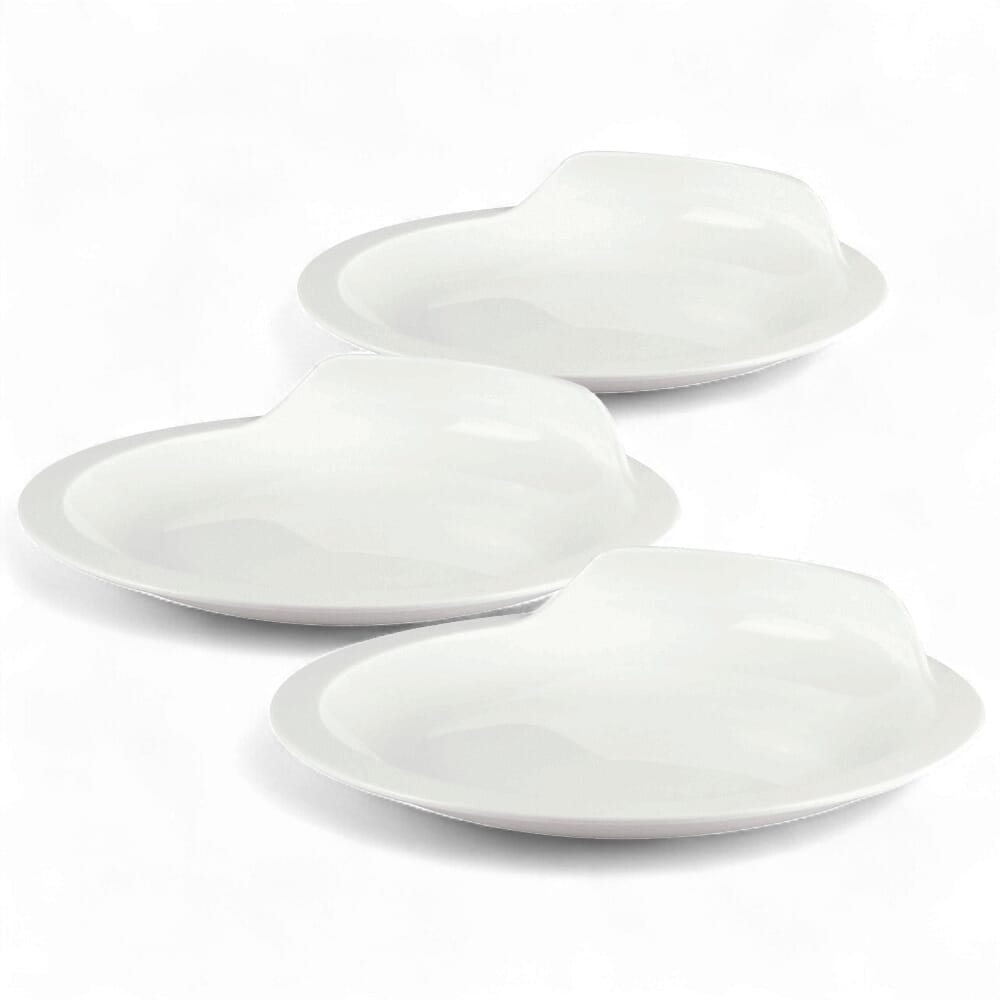 assisted living plate white pack of 3