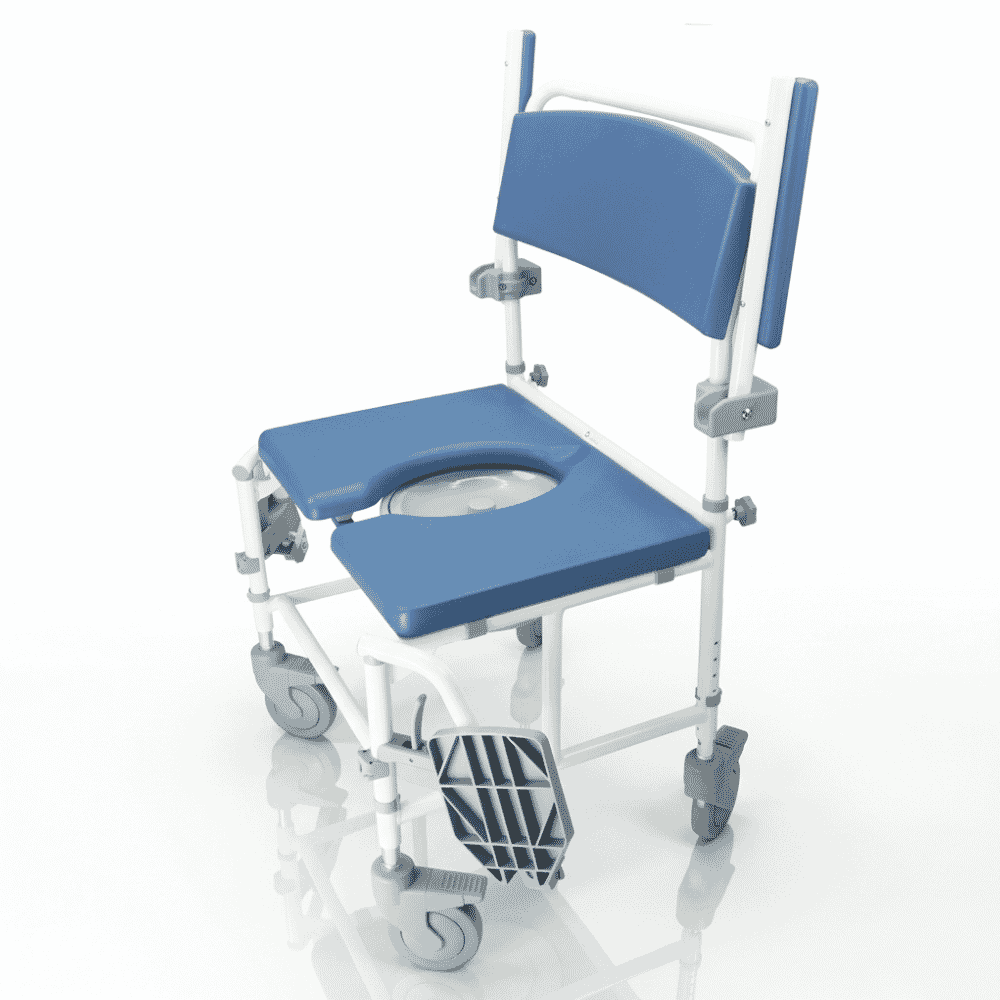 aston bariatric mobile shower commode chair xxl raised arms