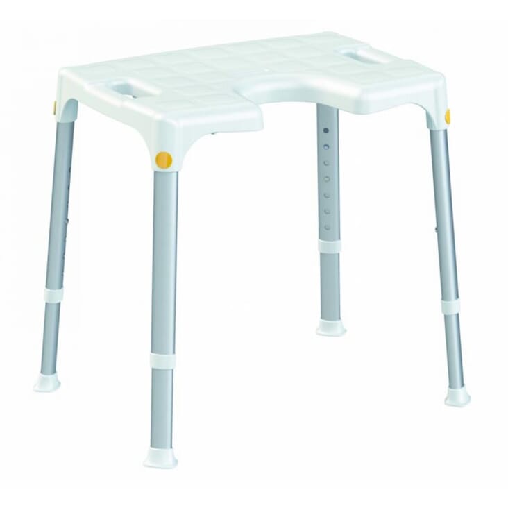 atlantis rectangular shower stool with opening
