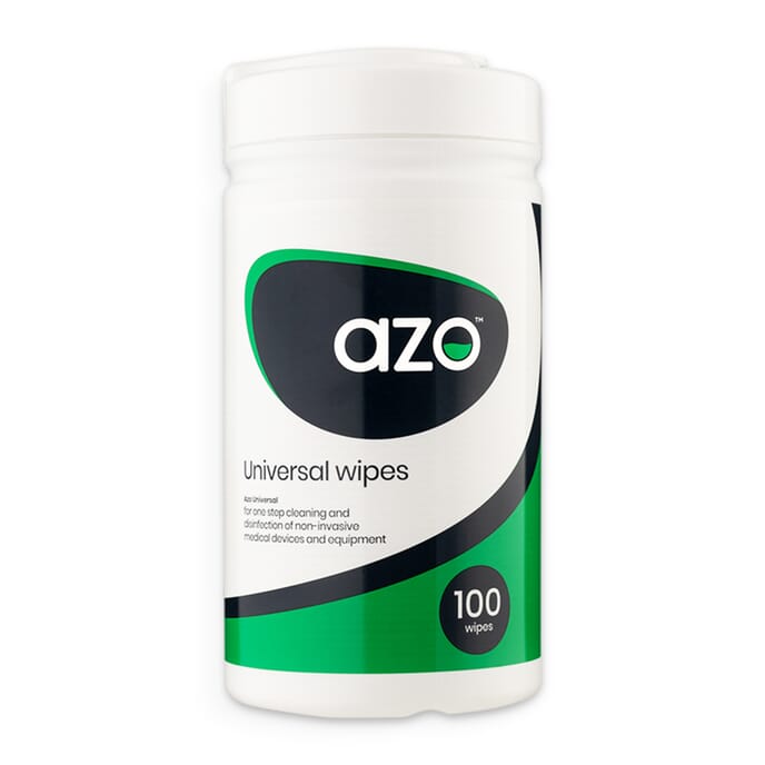 azo universal cleaning and disinfectant wipes tub of 100 wipes