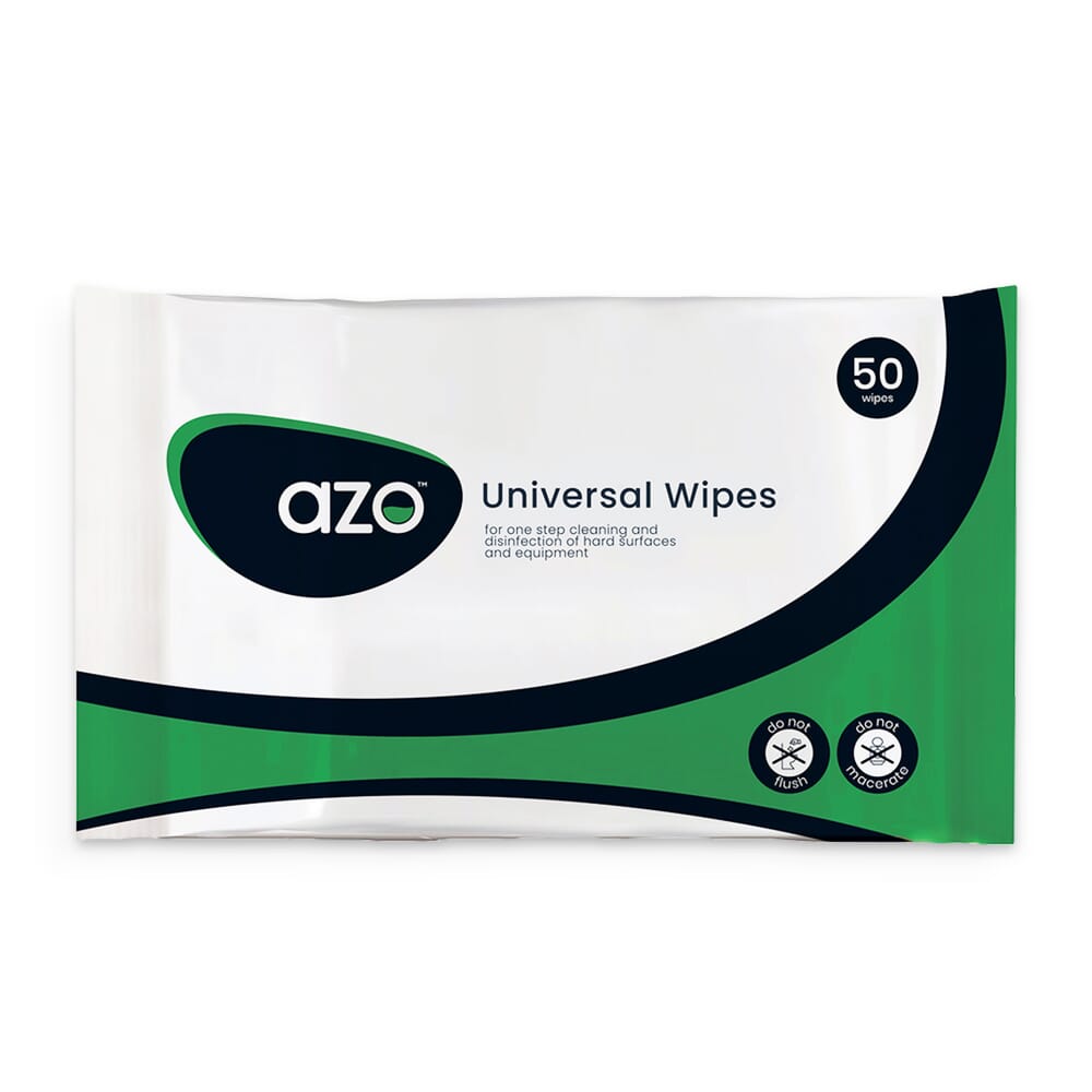 View Azo Universal Cleaning Disinfectant Wipes Pack of 50 wipes information