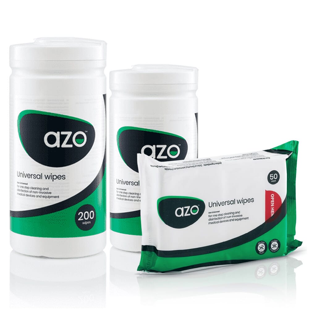 View Azo Universal Cleaning Disinfectant Wipes Tub of 100 wipes information