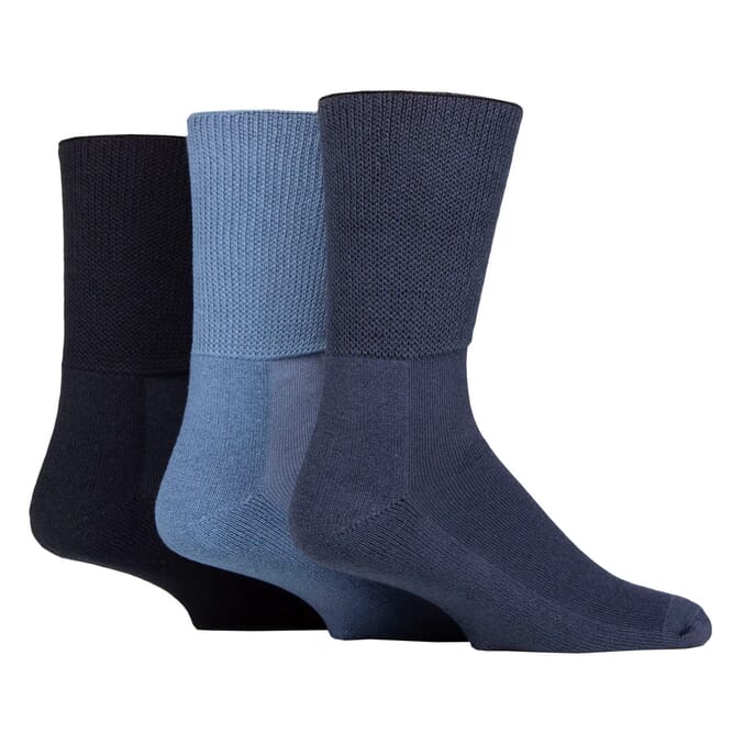 bamboo diabetic socks 3 pairs size 12 14 denim