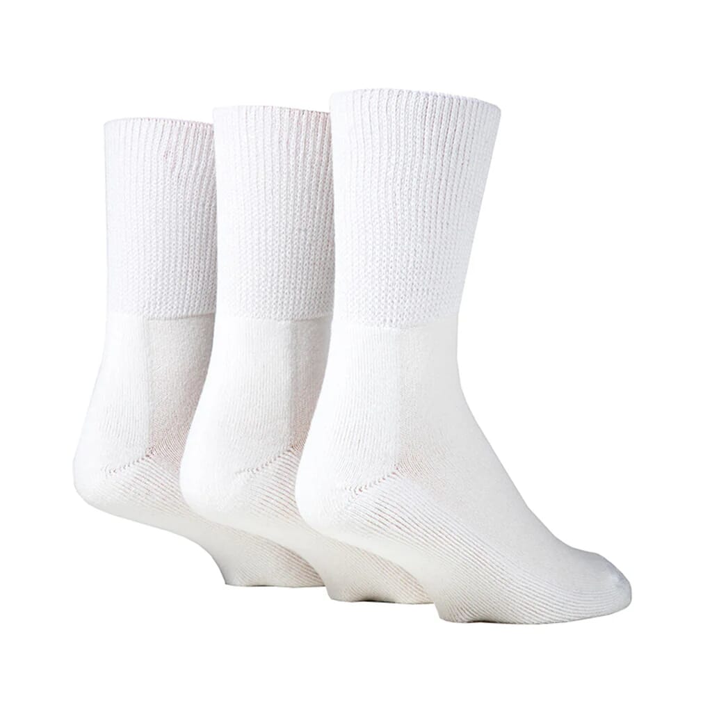 bamboo diabetic socks 3 pairs size 12 14 white