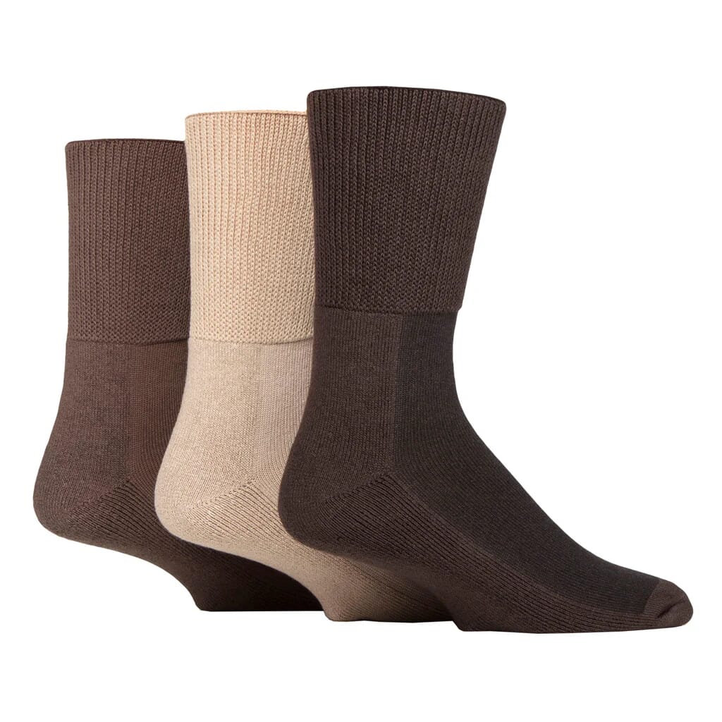 bamboo diabetic socks 3 pairs size 6 8 5 coffee bean