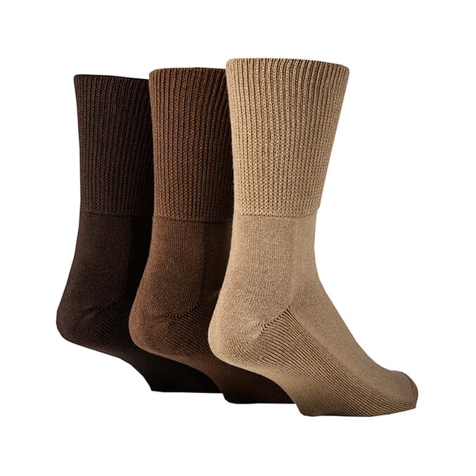 bamboo diabetic socks 3 pairs size 9 11 brown