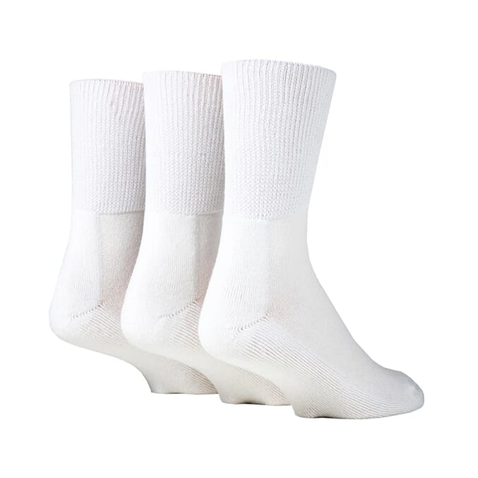 bamboo diabetic socks 3 pairs size 9 11 white