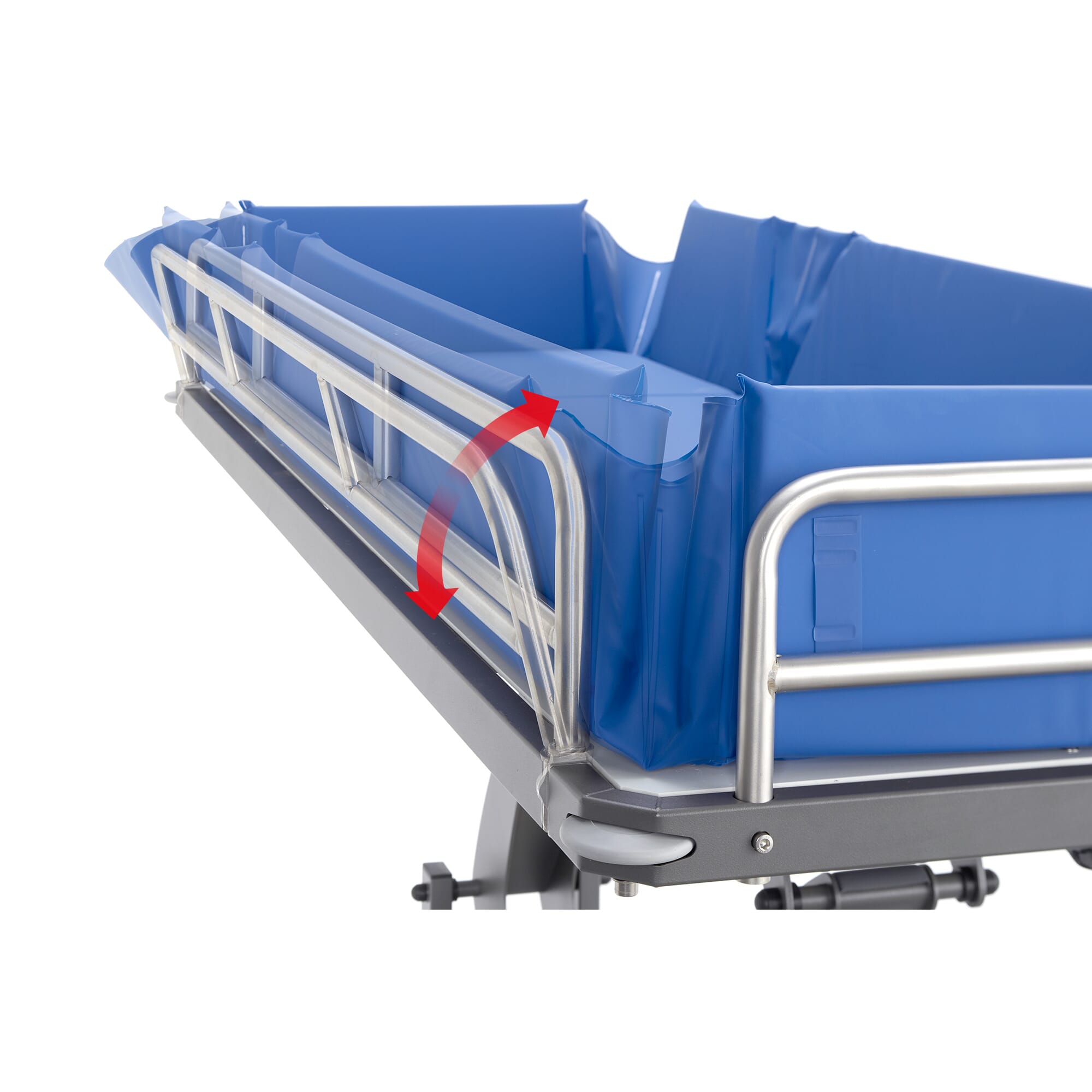 barella adult shower trolley side rails