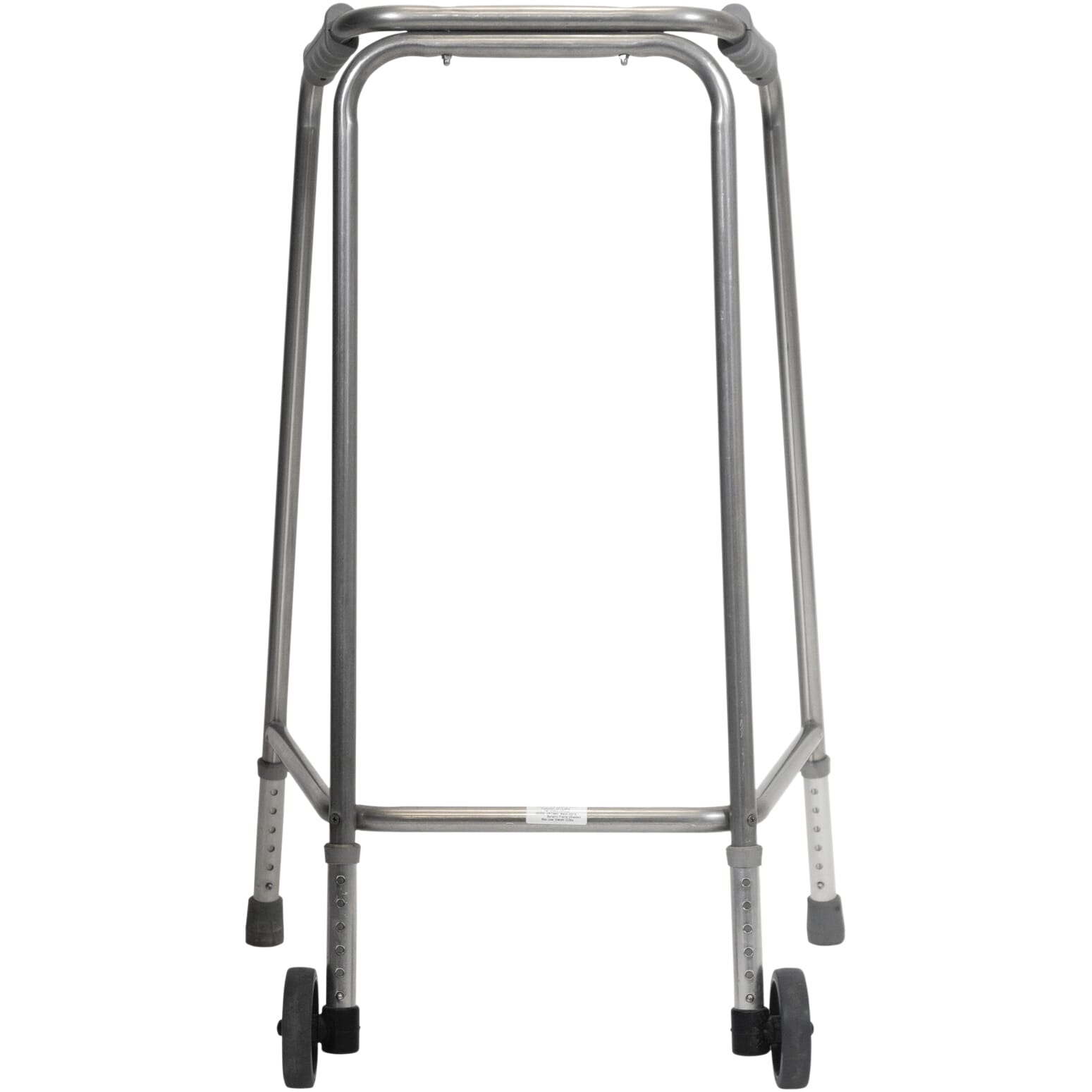 bariatric lightweight walking frame wheeled from front