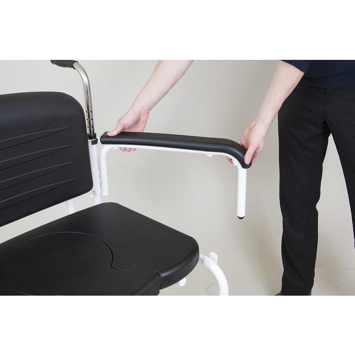 bariatric mobile commode armrest