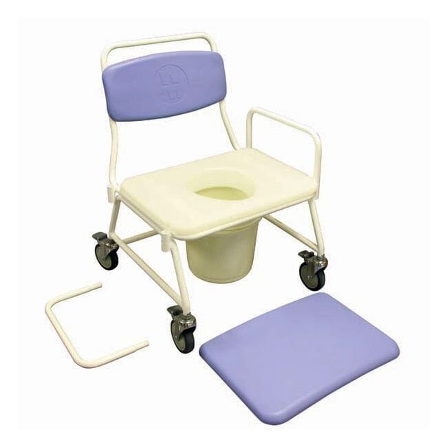 bariatric mobile commode chair detail