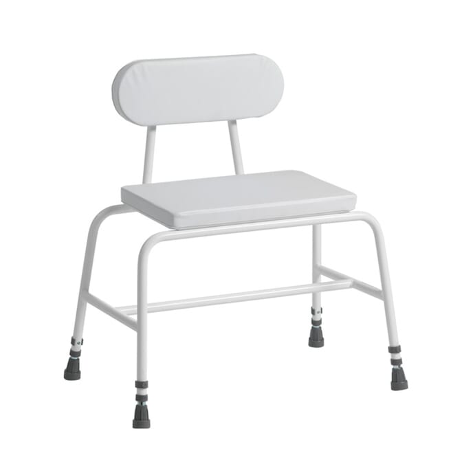 bariatric perching kitchen stool with padded back