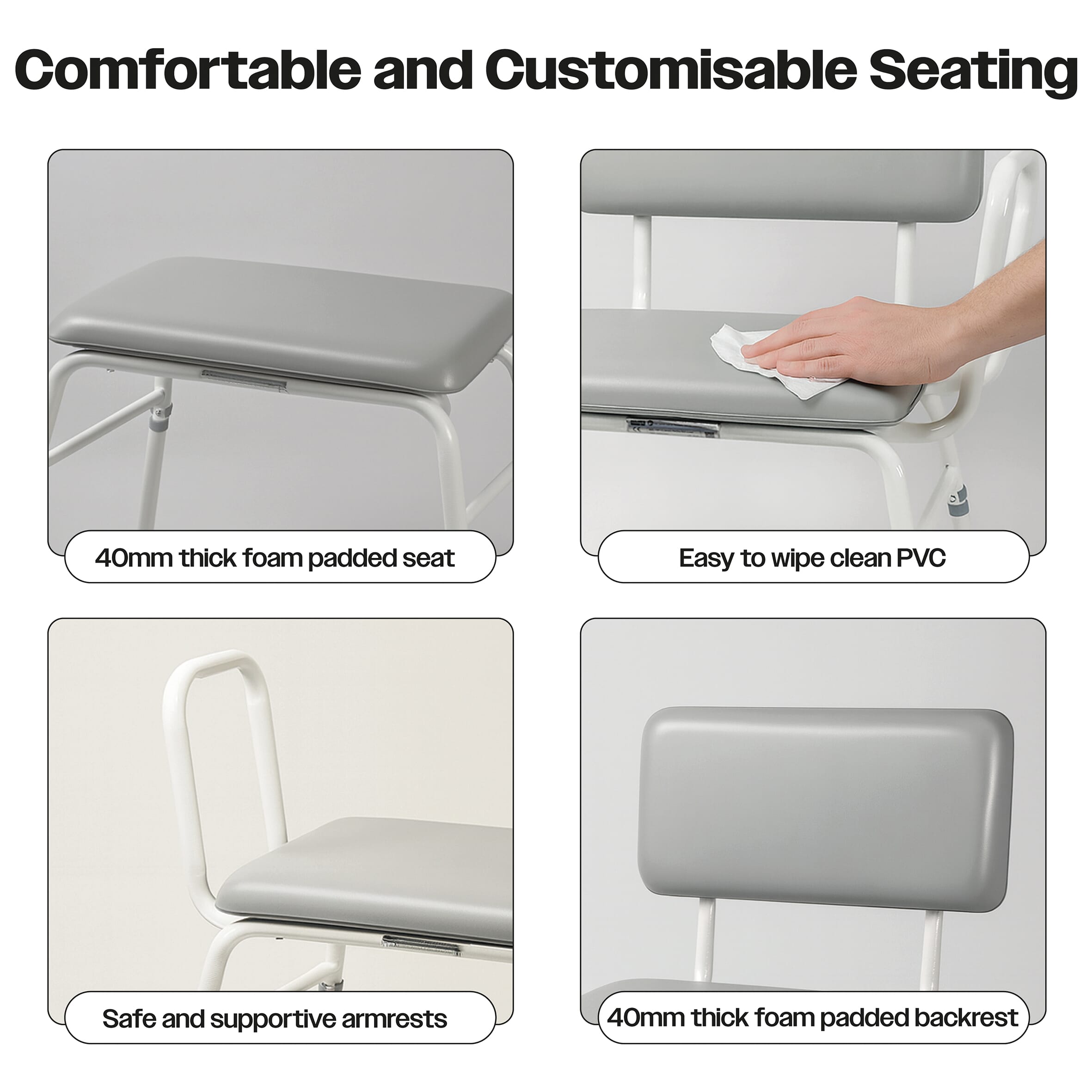 bariatric perching stool flat packed 3