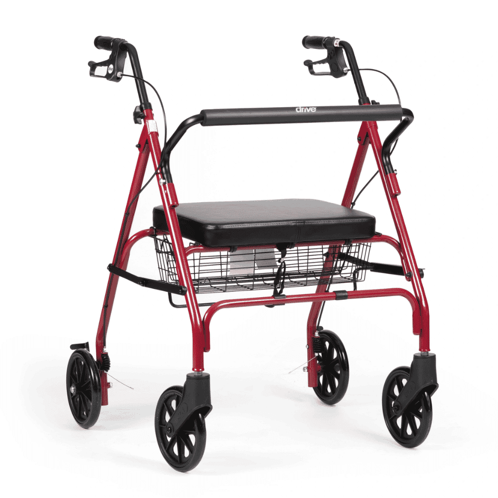 bariatric rollator red