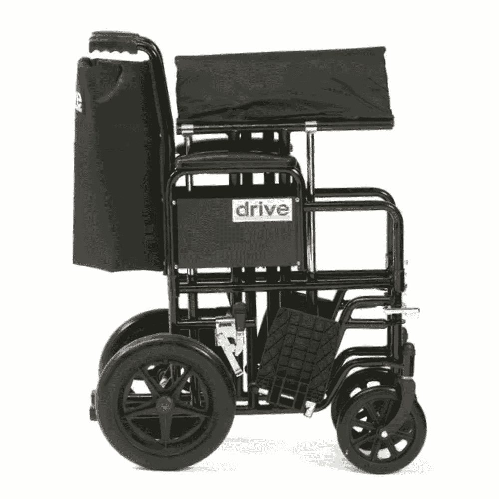 bariatric steel wheelchair folded