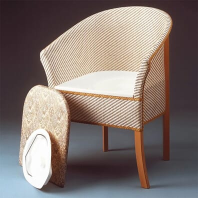 Basketweave Commode Chair