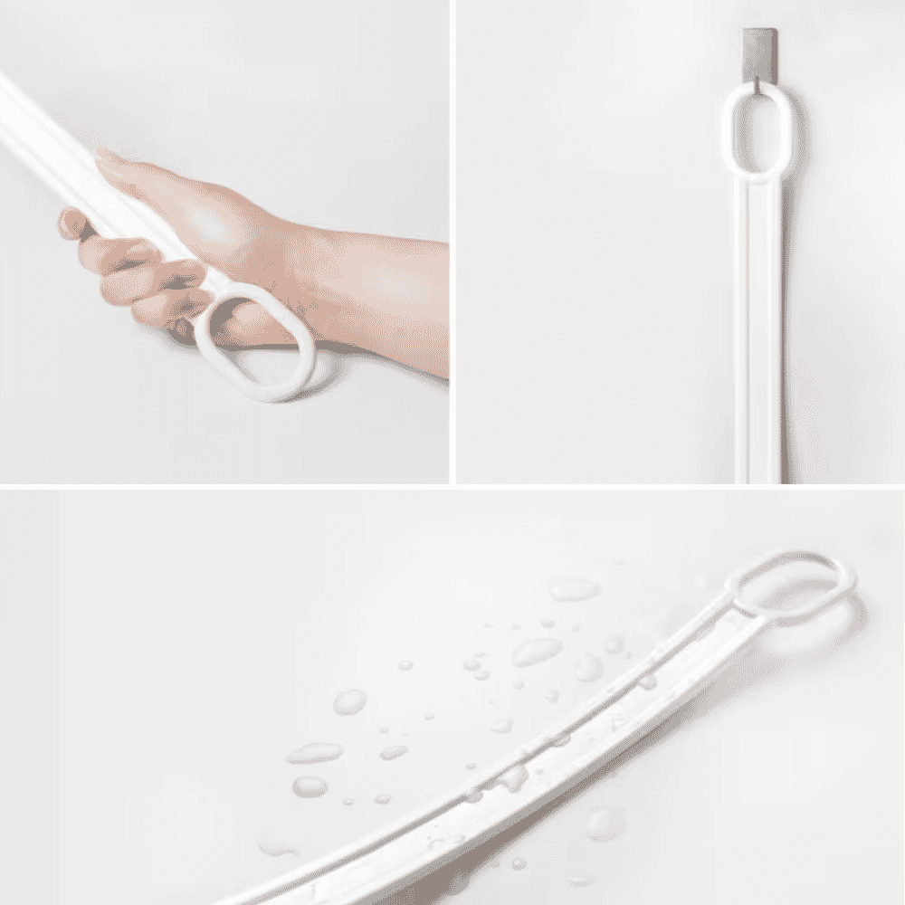bath sponge with long handle features