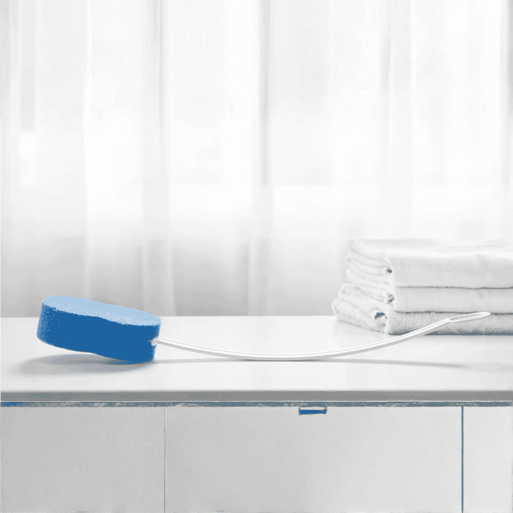bath sponge with long handle lifestyle