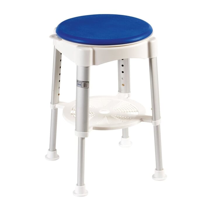 bath stool with rotating padded seat 1