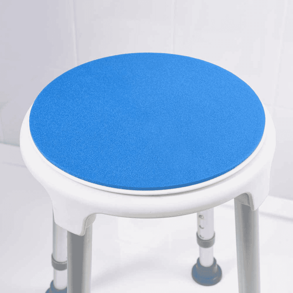 bath stool with rotating seat seat pad