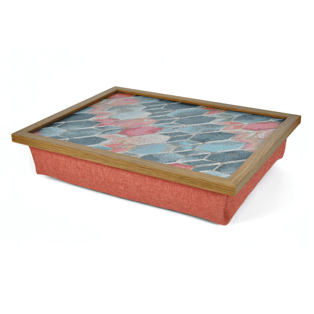 bean bag lap tray mullion terracotta cushion wood frame