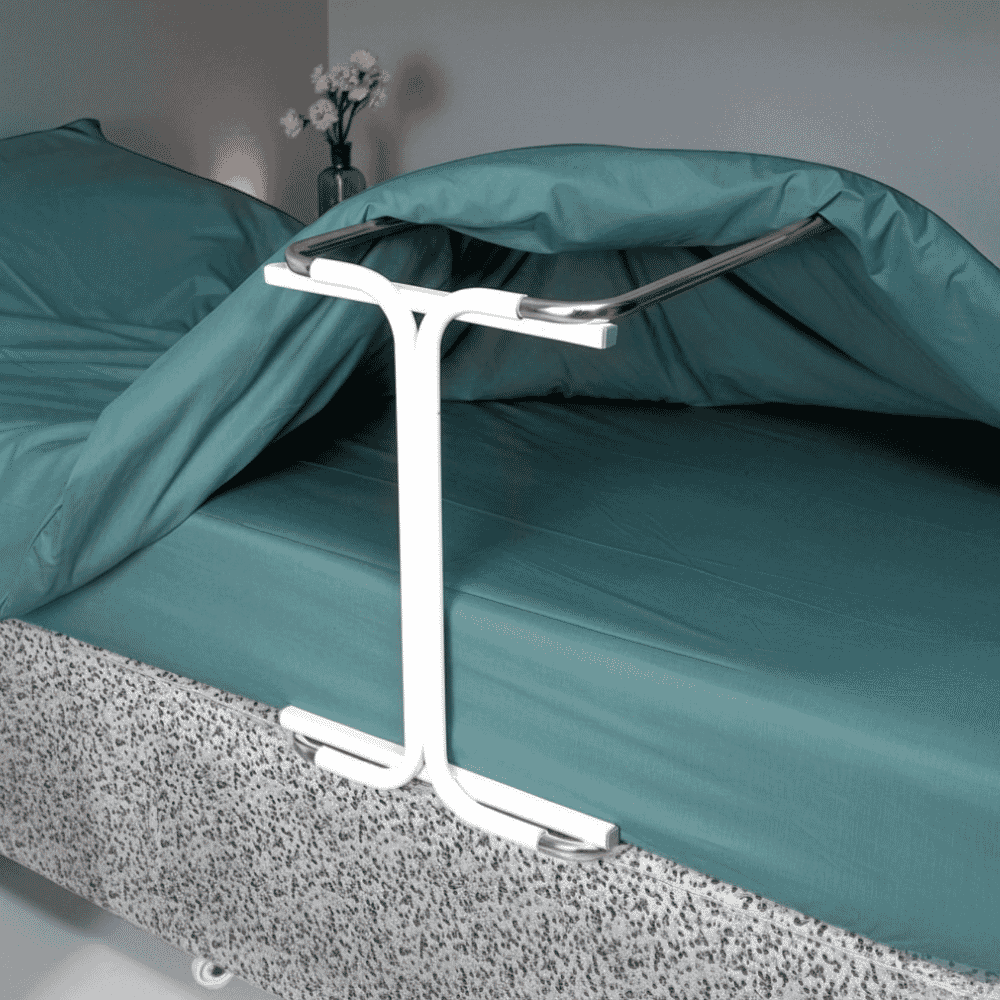 bed cradle in use