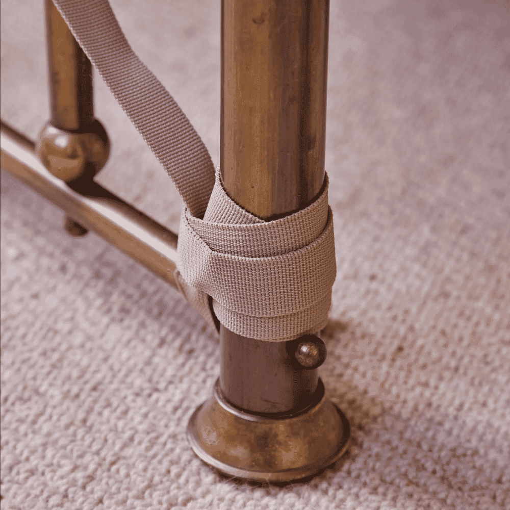 bed ladder strapped to castor