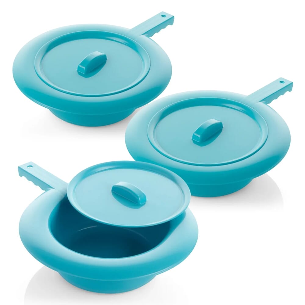 bedpan with lid and handle pack of 3