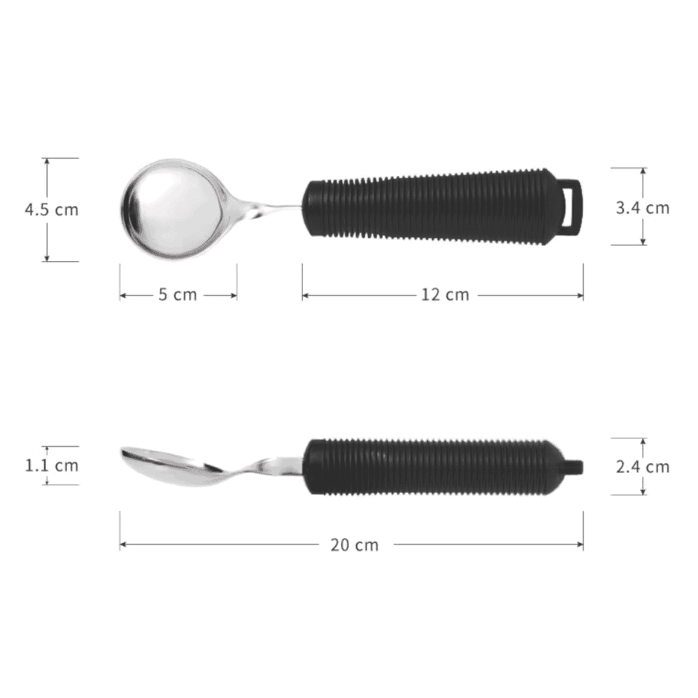 bendable soup spoon black dimensions