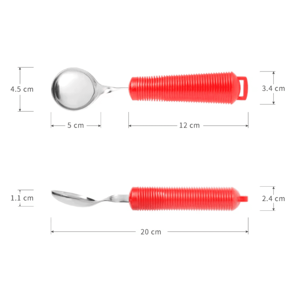 bendable soup spoon red dimensions
