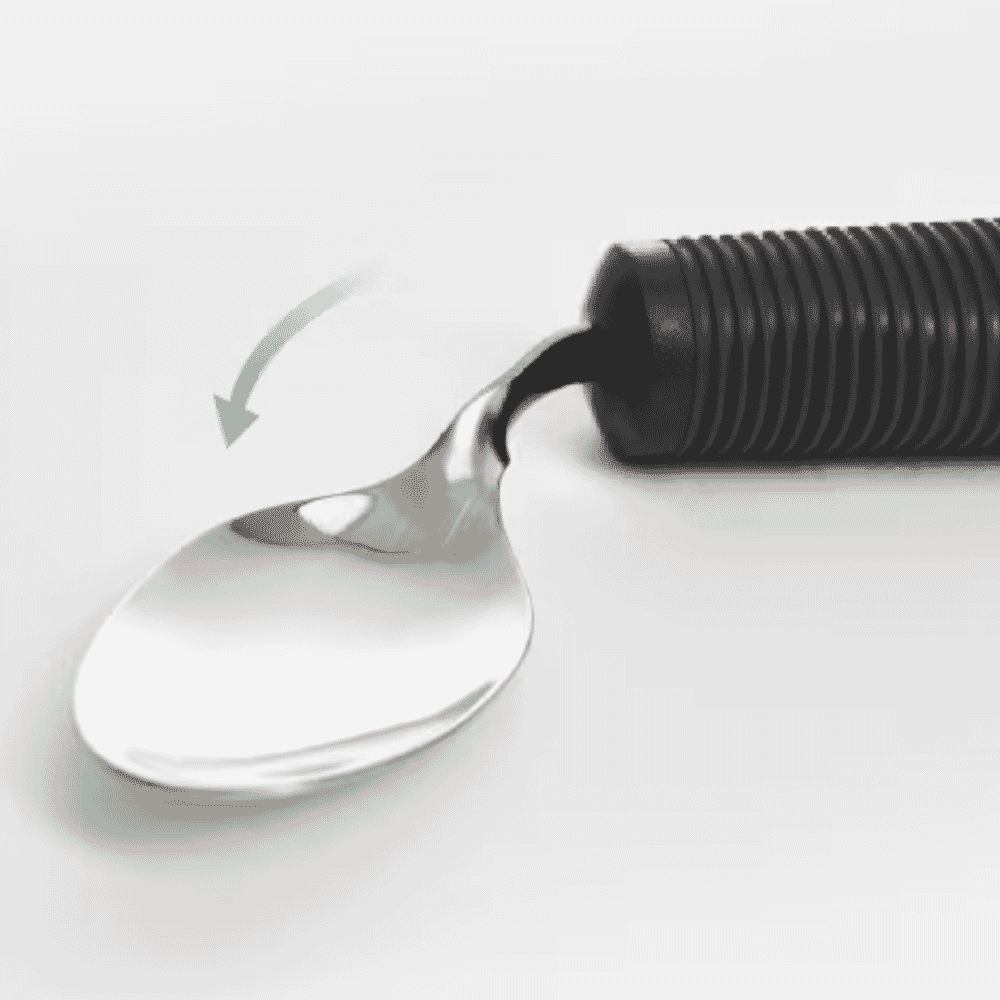 bendable spoon with gripped handle detail