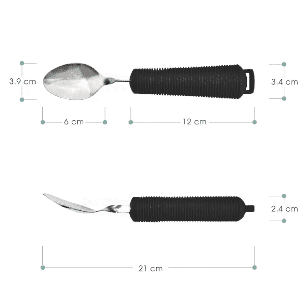 bendable spoon with gripped handle dimensions