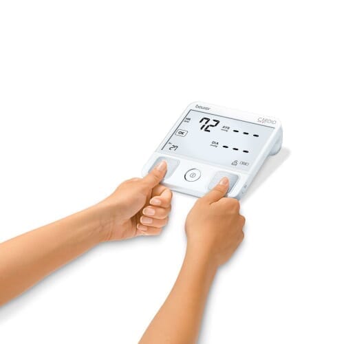 beurer bm 93 blood pressure monitor with ecg function finger sensor