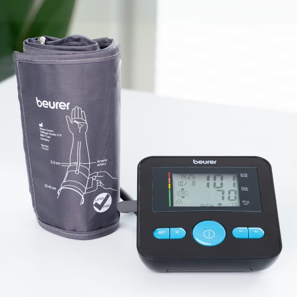 beurer bm27b upper arm blood pressure monitor front